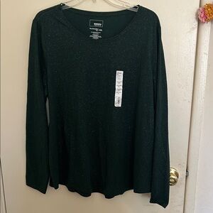 Sonoma Dark Green Long Sleeve Top